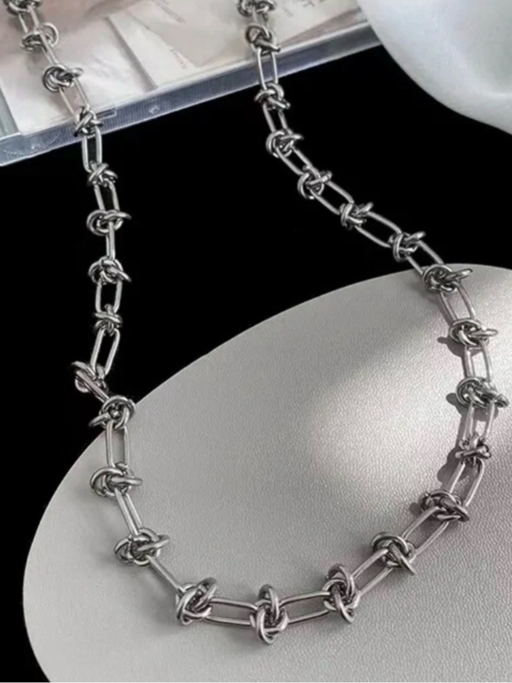 Elegant Silver Chain Necklace - Picture 7 of 10